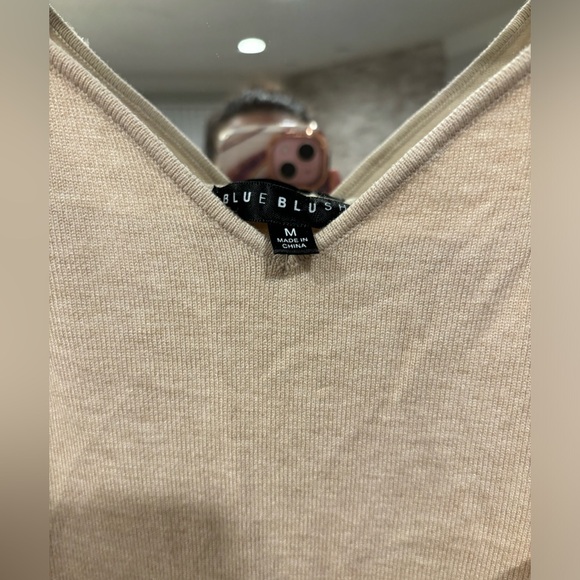 WORN ONCE - LULUS Unique Blooms Beige Applique Floral Sweater Knit Maxi Dress - Picture 9 of 14